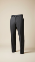 Wool Blend Tapered Trousers